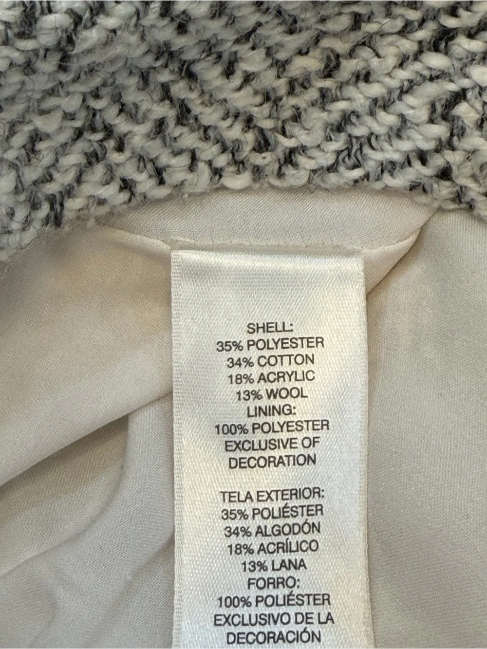 White House Black Market Herringbone Tweed Mini Skirt Size 6